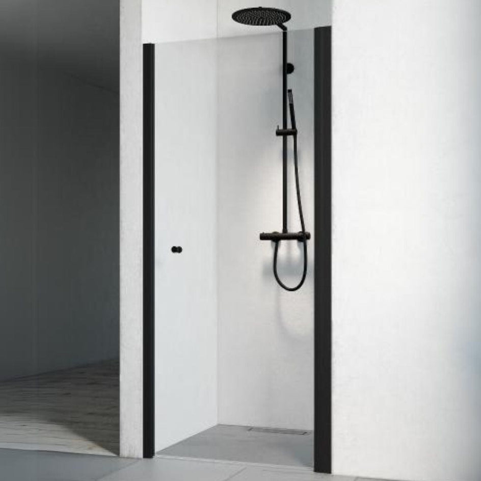 Macro Design SPIRIT Nisjedusj Svart / 590-625mm / Klart glass med knott Macro Design Dusjnisje BUN-DSNS59KL