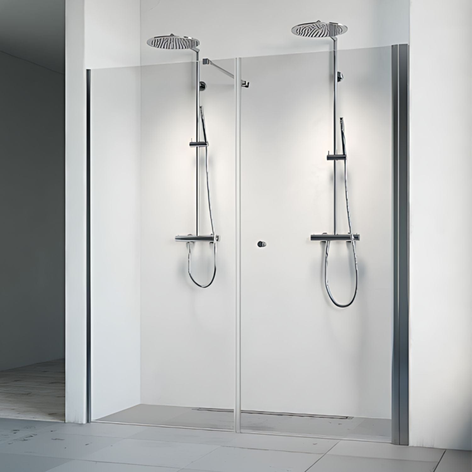 Macro Design SPIRIT Nisjedusj Swing Krom / 70x67cm / Klart glass Macro Design Dusjnisje BUN-DSSV767GKL