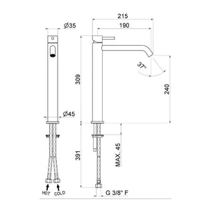 Newform Otago Høy Servantbatteri