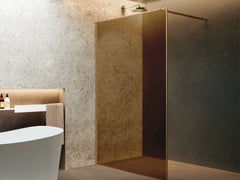 Novellini HP ART Fastvegg Krom / 80cm / Champagne Novellini Dusjvegg KO-HARTHP80-96K