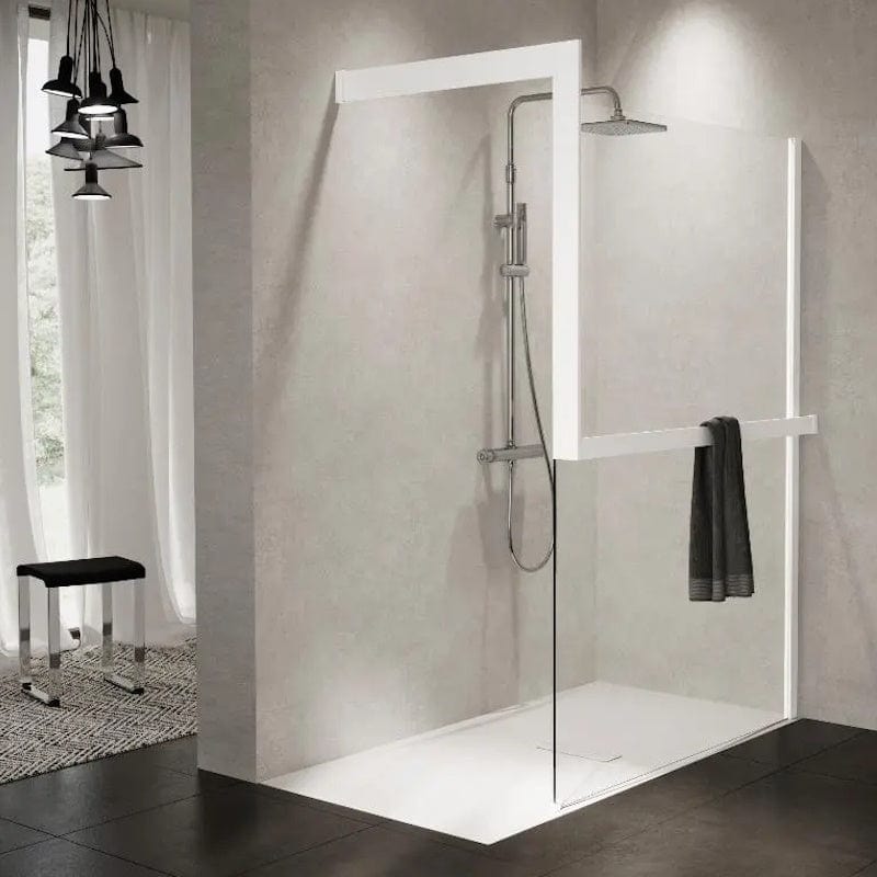 Novellini Kuadra Kit Frame Håndkleholder Hvit matt / Venstre Novellini Håndklestativ KO-R80KUFRE10S-U