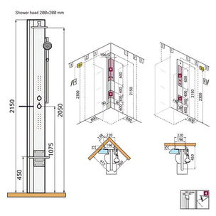 Novellini Line 1 Dusjsøyle Standard