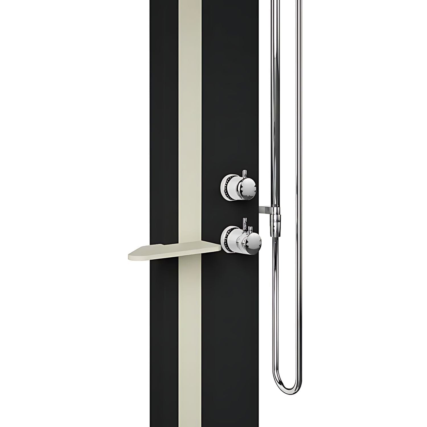 Novellini Line 1 Dusjsøyle Svart matt / dus grå / Nei Novellini Dusjsøyle KO-LINE1T-HN2