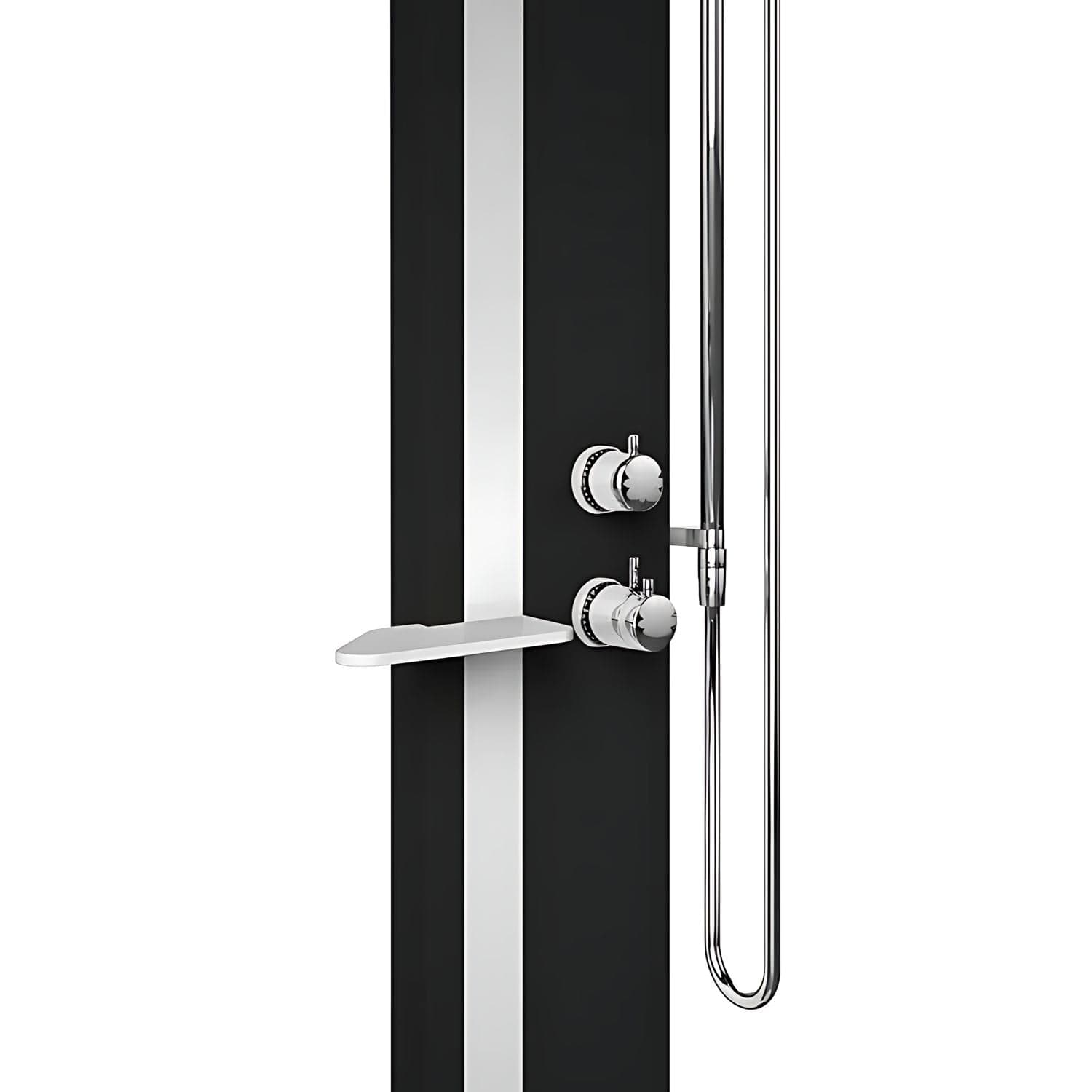 Novellini Line 1 Dusjsøyle Svart matt / sølv / Nei Novellini Dusjsøyle KO-LINE1T-HJ