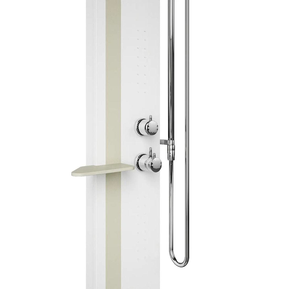 Novellini Line 2 Dusjsøyle Hvit Matt / dus grå Ja