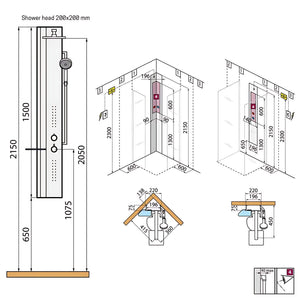 Novellini Line 2 Dusjsøyle Standard