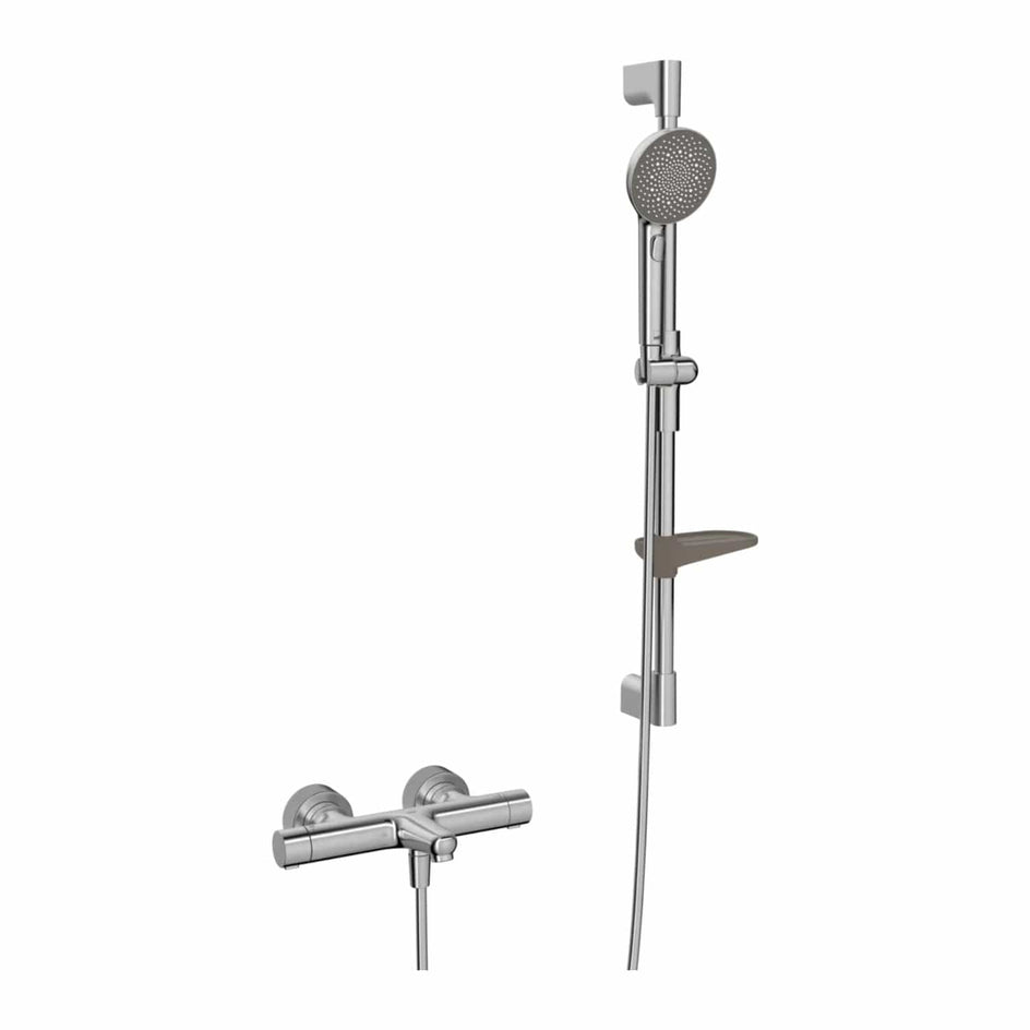 Oras Aurelia 4749 Dusjsett+Badekararmatur Børstet stål Oras Armatur Dusjsett GRO-1365163