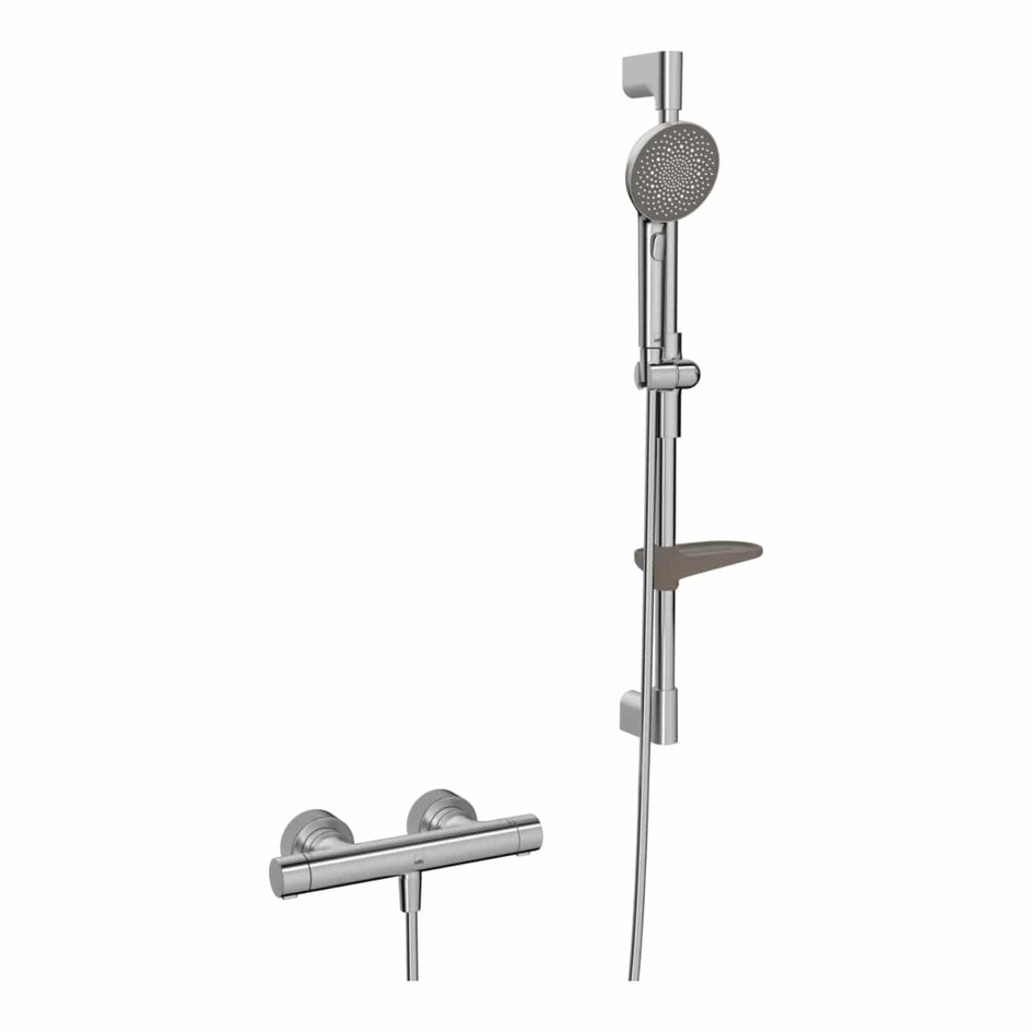 Oras Aurelia 4769 Dusjbatteri + Dusjsett Børstet stål Oras Armatur Dusjsett GRO-1365168