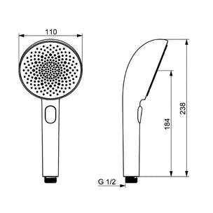 Oras Aurelia Dusjhode Ø110mm