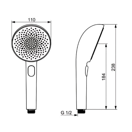 Oras Aurelia Dusjhode Ø110mm