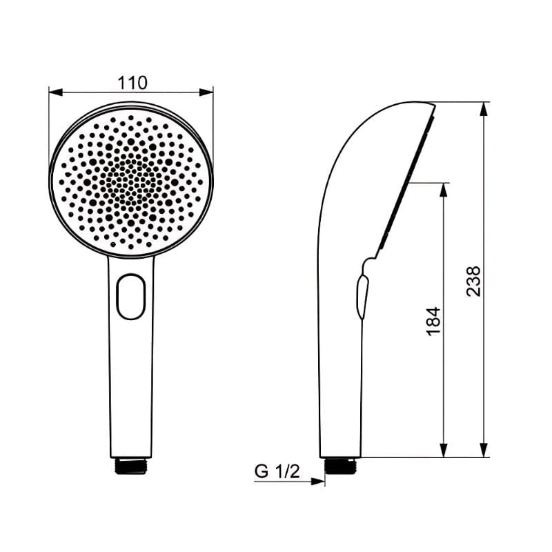 Oras Aurelia Dusjhode Ø110mm Oras Armatur Dusjhode