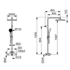 Oras Aurelia 4793 Takdusjpakke med termostat