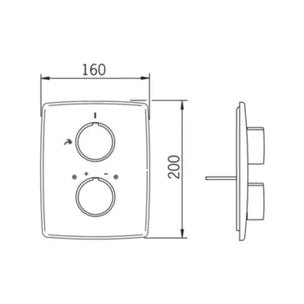 Oras Cubista Frontplate dusjkran