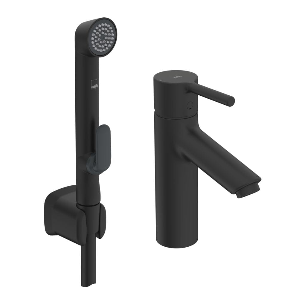 Oras Optima XL Servantbatteri med bidetta 4,2 l/min Svart matt Oras Armatur Servantbatteri GRO-4200668