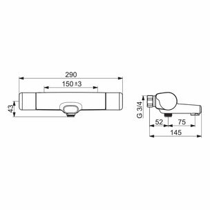 Oras Oramix Comfort 7262C Badekararmatur