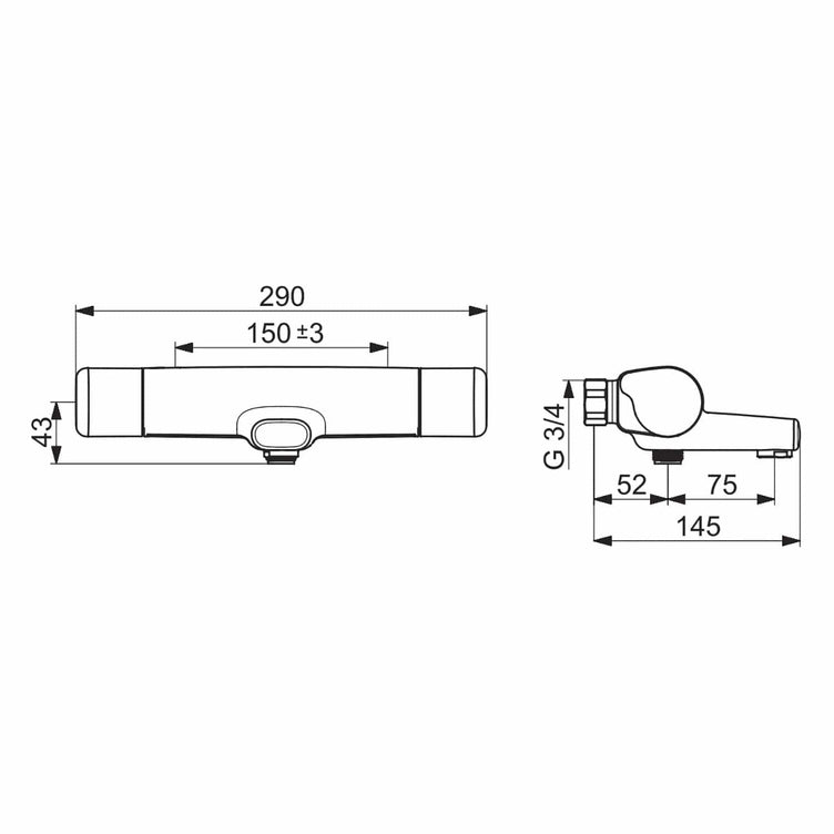 Oras Oramix Comfort 7262C Badekararmatur
