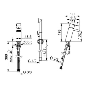 Oras Stela 4812F Servantbatteri