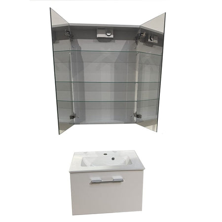 OUTLET: Dansani Amber Møbelpakke 61cm servant, servantskap og speilskap