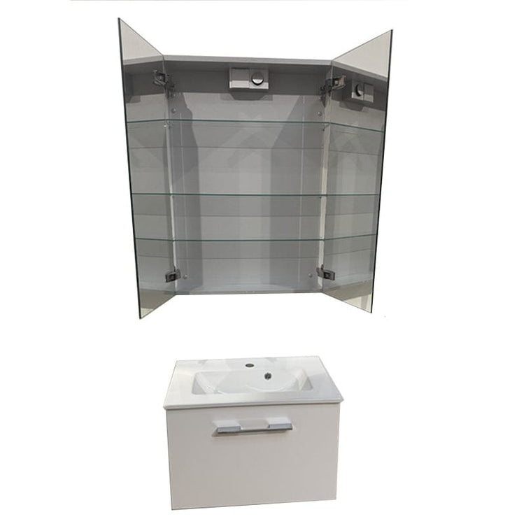 OUTLET: Dansani Amber Møbelpakke 61cm servant, servantskap og speilskap