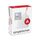 OUTLET: Simplehuman Avfallspose A 30stk 4,5L 4.5L Simplehuman Diverse baderomstilbehør UTG-SCW0250