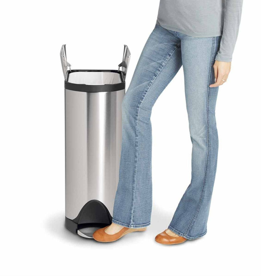OUTLET: Simplehuman Avfallspose Butterfly Børstet stål 45L 45L Simplehuman Diverse baderomstilbehør UTG-SCW1897