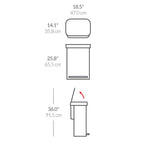 OUTLET: Simplehuman Pedalbøtte 55L Børstet stål