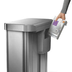 OUTLET: Simplehuman Pedalbøtte Kildesortering 58L Børstet stål