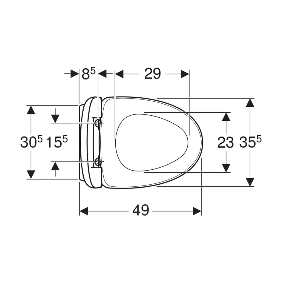 Porsgrund Pro Vegghengt Toalett Hvit Porsgrund Vegghengt toalett GRO-6002736