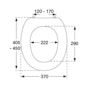 Pressalit Dania Toalettsete med forhøyet 50mm