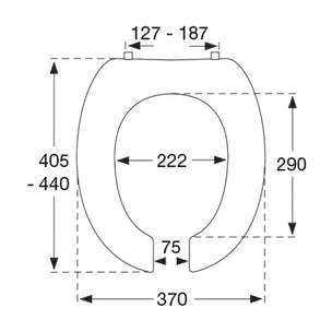 Pressalit  Dania Toalettsete - åpen front
