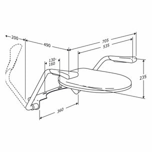 Pressalit TMA 2 armstøtter med sete