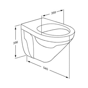 Pressalit Veggskål Rimless L54cm