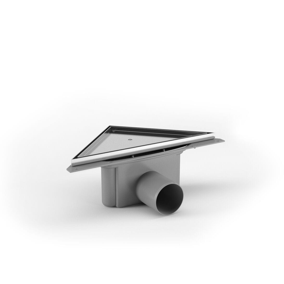 Purus Corner Tile Insert - Sideutløp Krom / 75mm Purus Slukrenne GRO-3401902