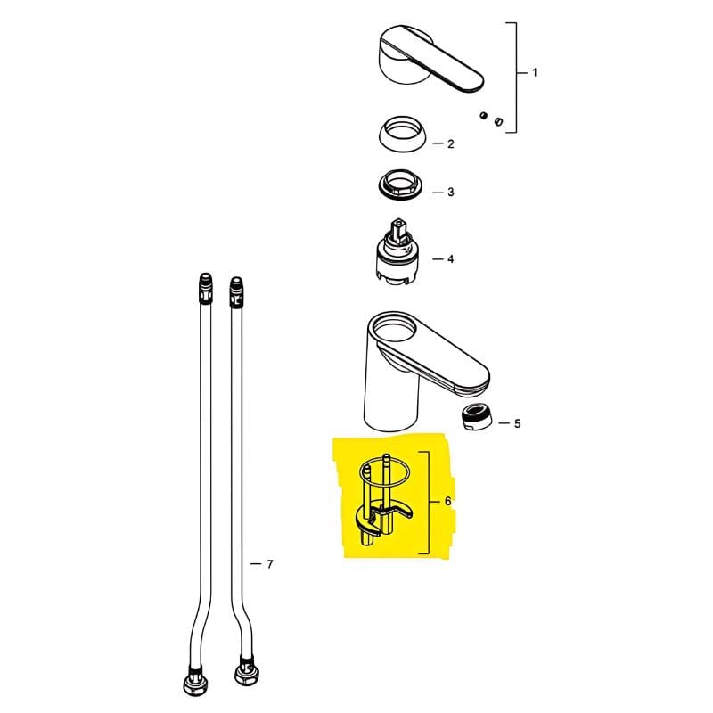 Reservedel: 1904 Ada Festebrakett Komplett 1904 Reservedel blandebatteri HEI-1457285