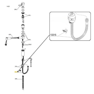 Reservedel: Damixa Slange for Kjøkkenarmatur med uttrekkbar tut
