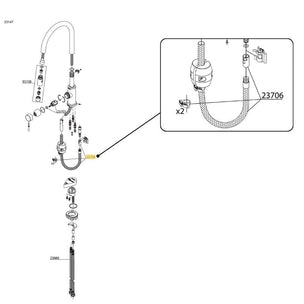 Reservedel: Damixa Slange uttrekkbar for Eris/SPACE 10120