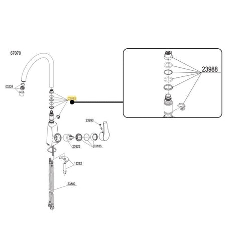 Reservedel: Damixa Svingbegrenser/pakningsett for S18/S60/S61