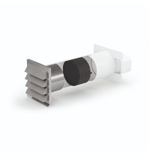 RørosHetta Komplett Veggjennomføring inkl spjeld Ø150, flat