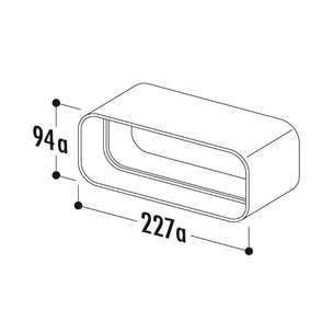 RørosHetta Rektangulært skjøtestykke