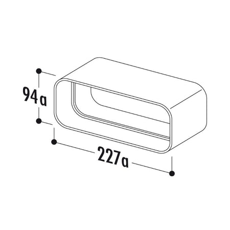 RørosHetta Rektangulært skjøtestykke