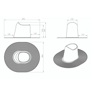 RørosHetta Separat gjennomføring for flate tak 0°–11°