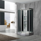 Sanipro Classic Buet Dusjkabinett Alu sotet bakvegger