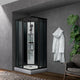 Sanipro Classic Firkantet Dusjkabinett Svart sotet bakvegger Svart matt / 70x90cm høyre / Plus Sanipro Dusjkabinett SA-10224