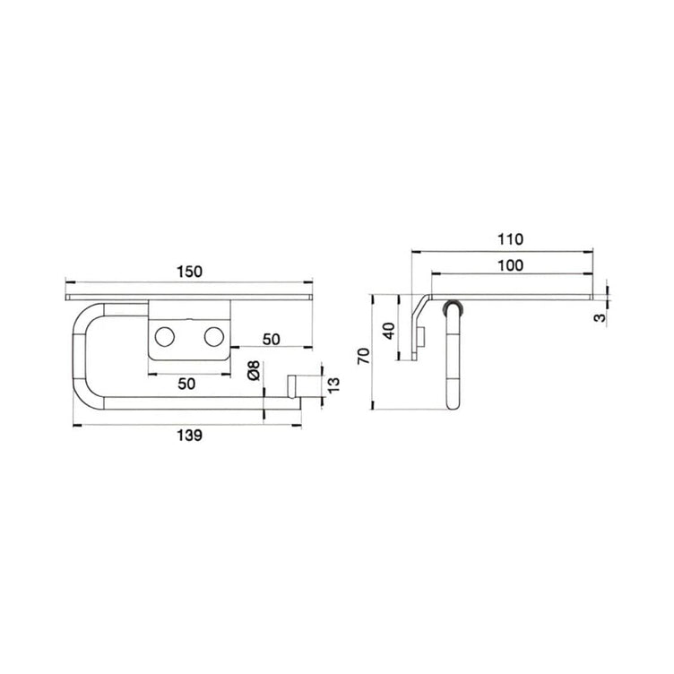 Scandtap Style Toalettrullholder med Hylle