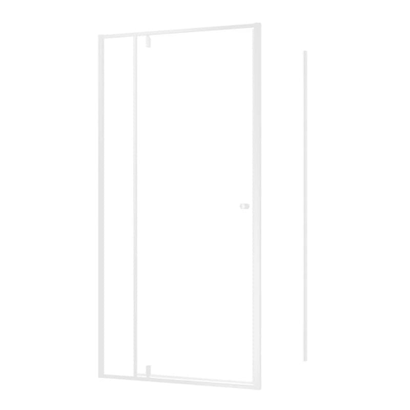 Sealskin Contour Dusjhjørne Kombi (vegg+dør) - Pivotdør Hvit matt / 100x100cm / Klart glass Sealskin Dusjhjørne CO-CD181006025100