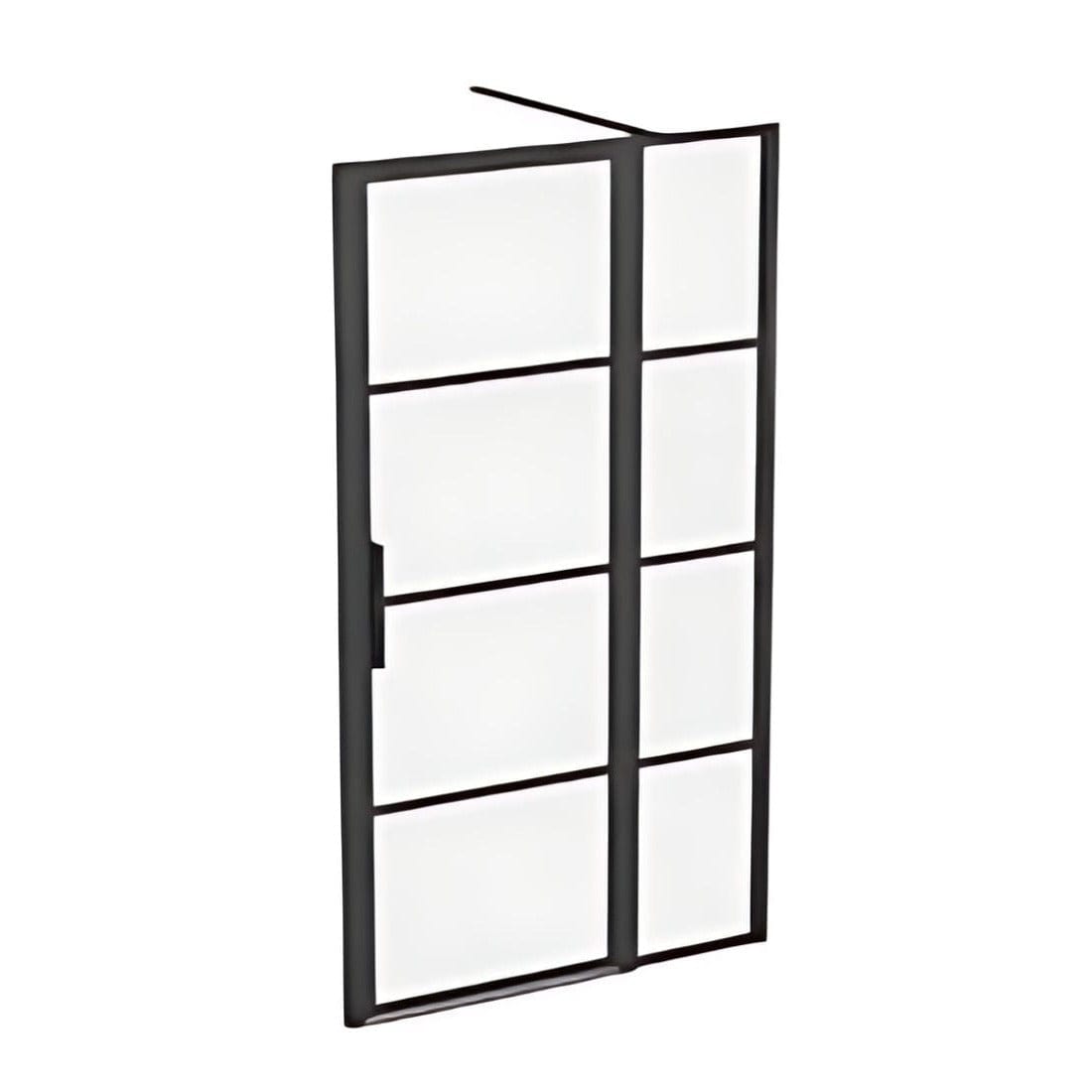 Sealskin Soho Dusjdør med sidefelt - B100-120cm Svart matt / 100cm / Høyre Sealskin Dusjdør CO-KB181006