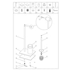 Sealskin Tube 3i1 Frittstående Toalettrullholder