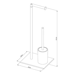 Sealskin Tube 3i1 Frittstående Toalettrullholder