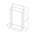 Sealskin Tube Håndklestativ 3 stenger - firkantet rør