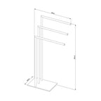 Sealskin Tube Håndklestativ 3 stenger